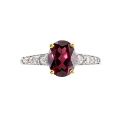 Bague Rhodolite Fever Or Jaune Rhodolite Oxyde De Zirconium