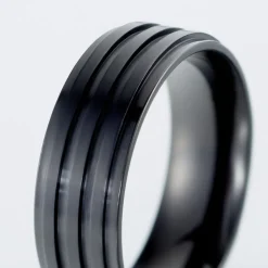 Bague Rico Acier Noir