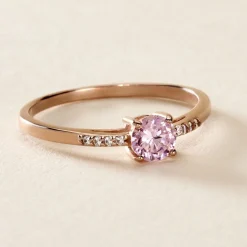 Bague Rio Argent Rose Oxyde De Zirconium