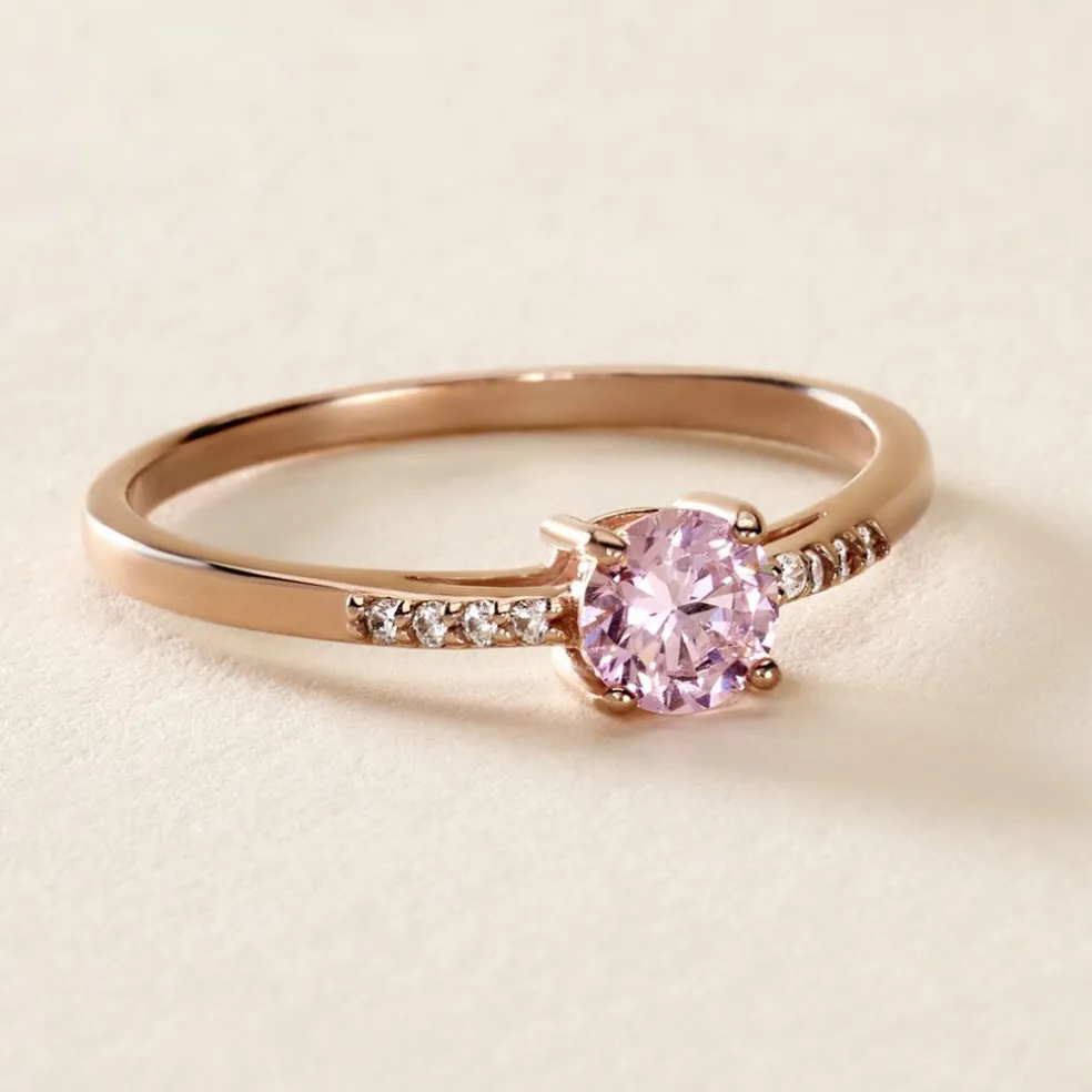 Bague Rio Argent Rose Oxyde De Zirconium