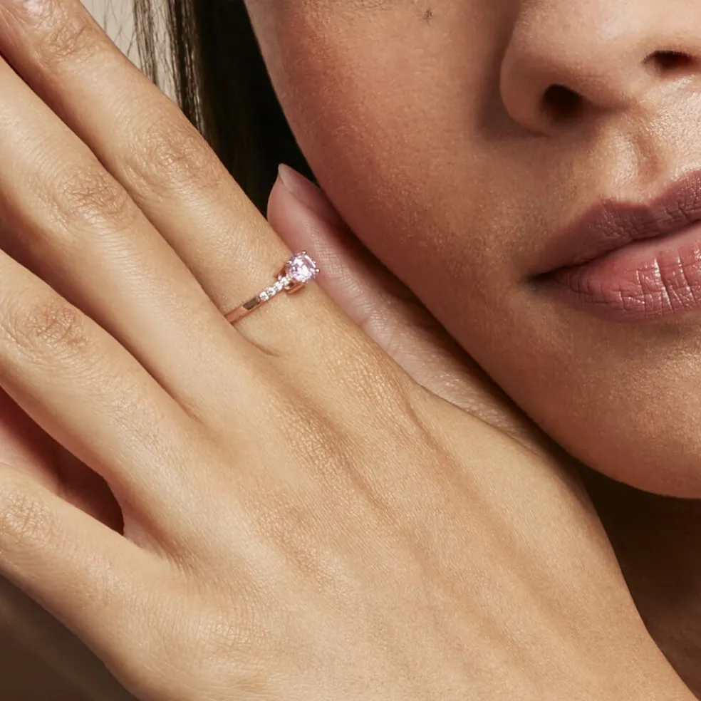 Bague Rio Argent Rose Oxyde De Zirconium