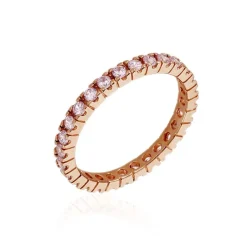 Bague Rio Argent Rose Oxyde De Zirconium