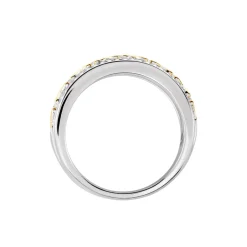 Bague Rome Argent Bicolore Oxyde De Zirconium