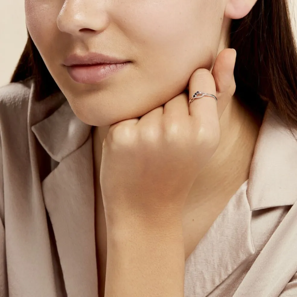 Bague Rosalyne Or Blanc Saphir Et Diamant