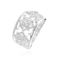 Bague Rosée Or Blanc Diamant