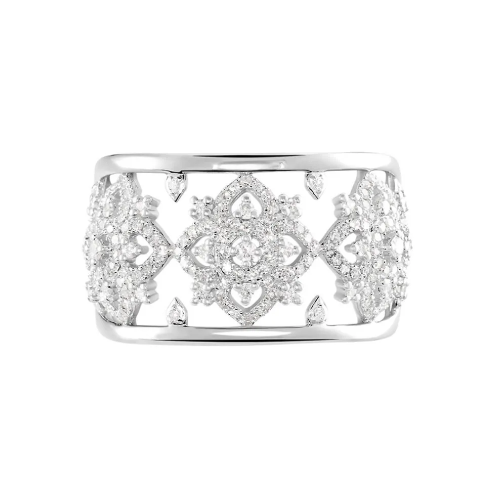 Bague Rosée Or Blanc Diamant