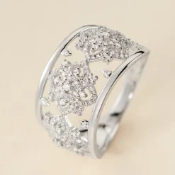 Bague Rosée Or Blanc Diamant