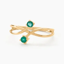 Bague Ruqaya Or Jaune Emeraude