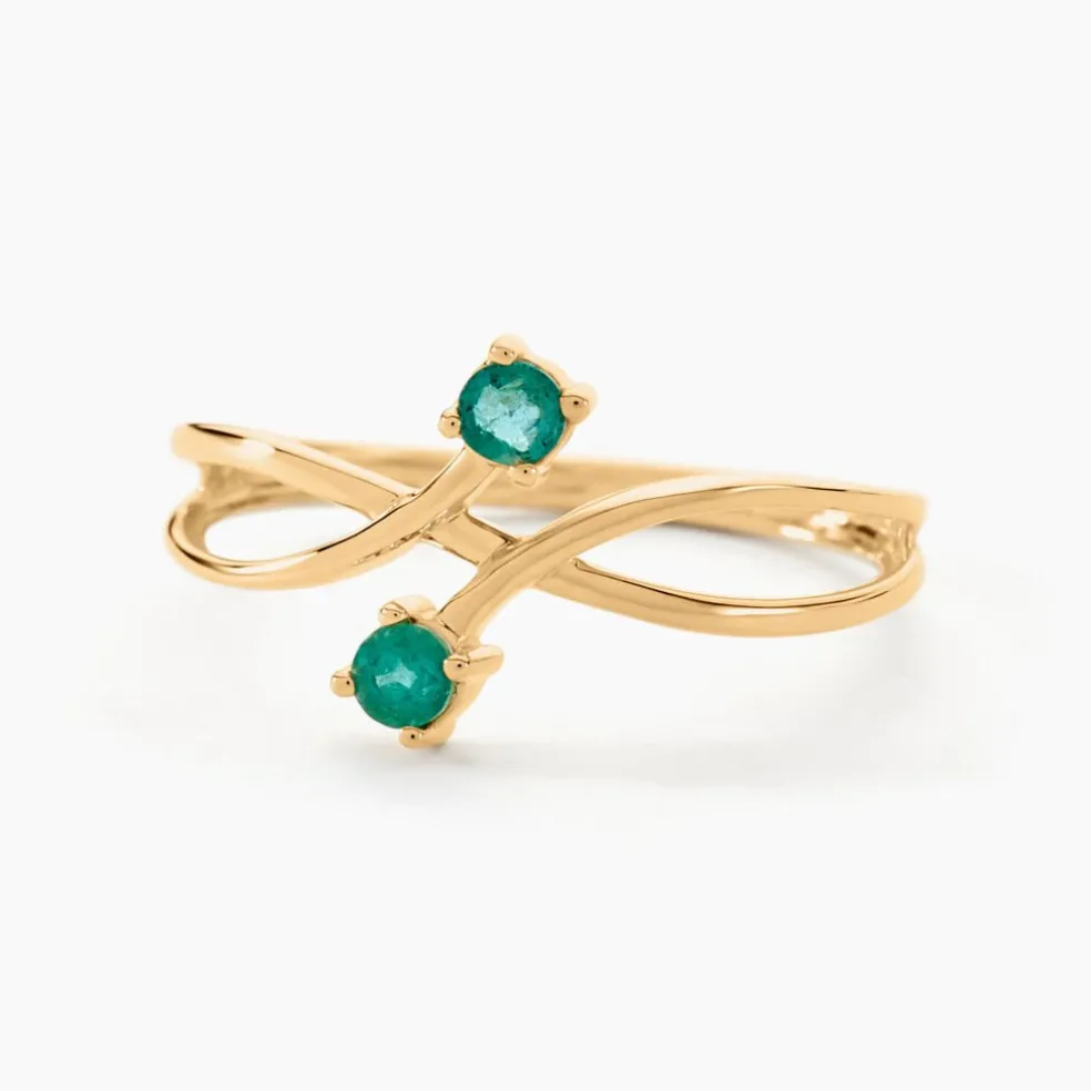 Bague Ruqaya Or Jaune Emeraude