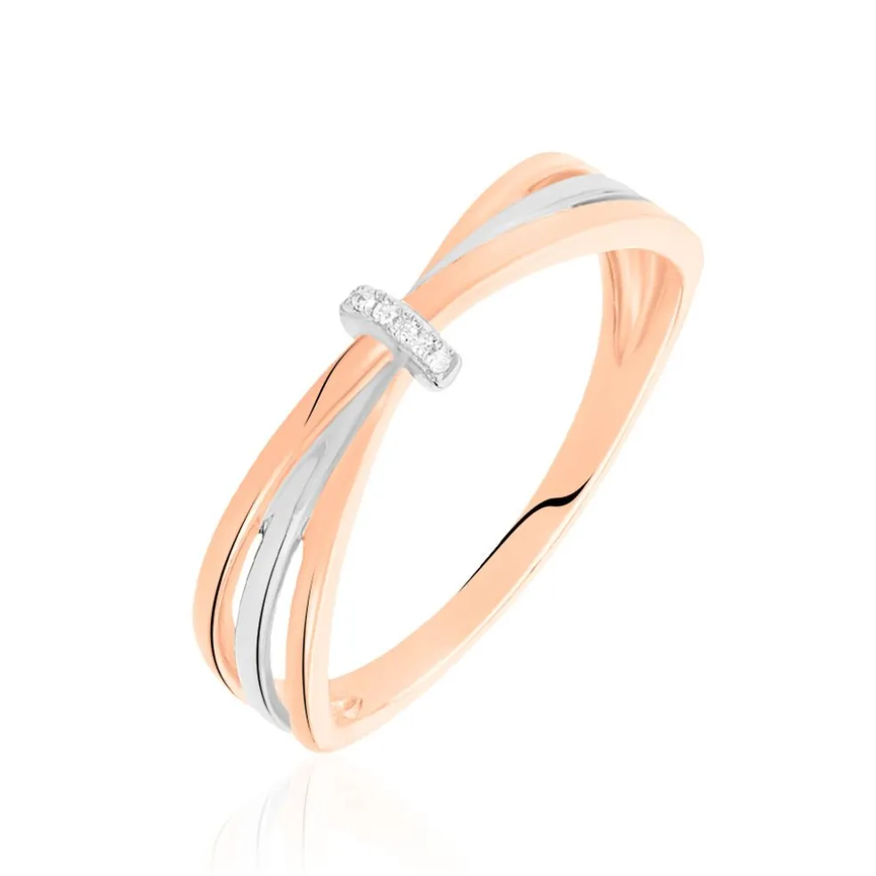 Bague Ruthe Or Bicolore Diamant