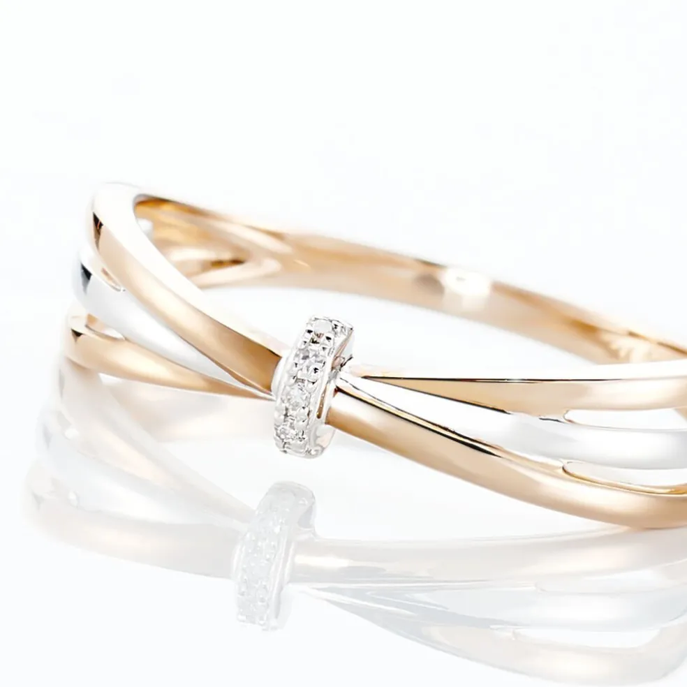 Bague Ruthe Or Bicolore Diamant