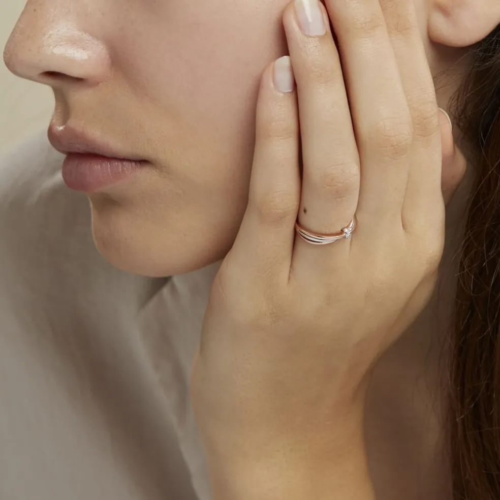Bague Ruthe Or Bicolore Diamant