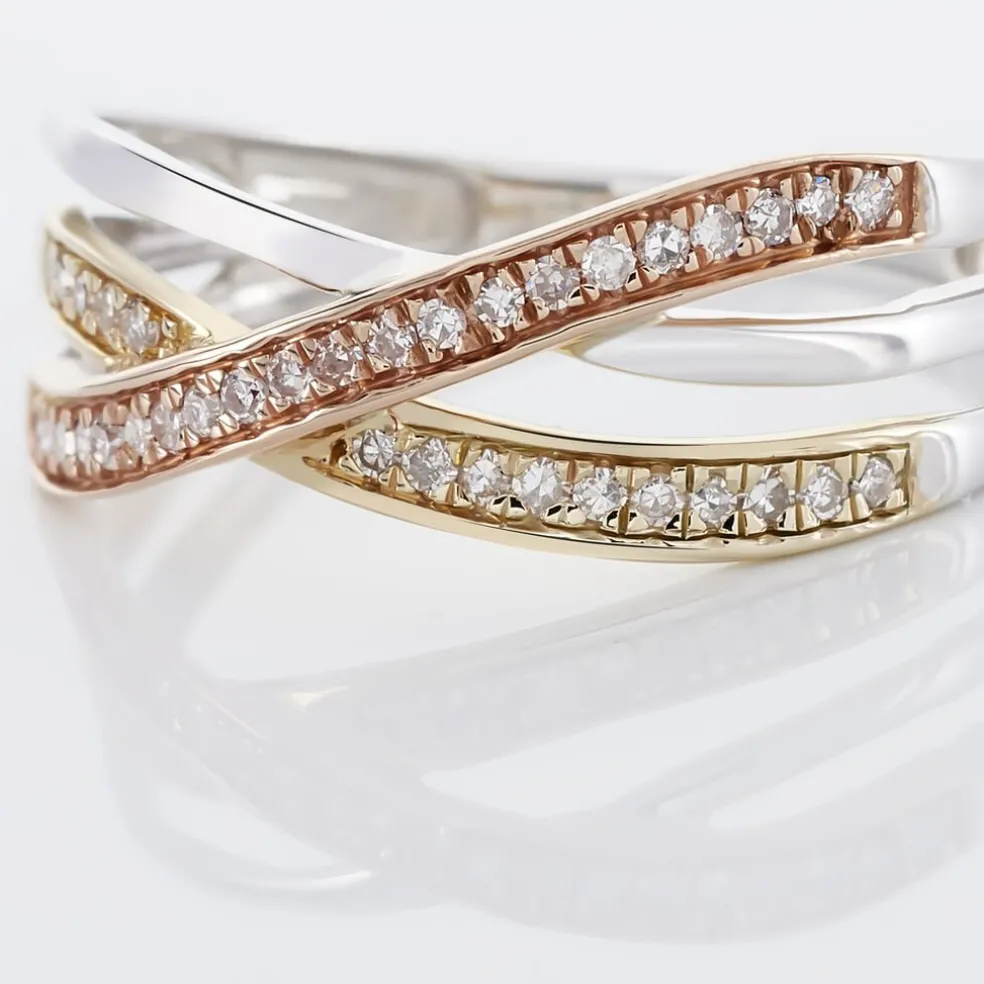 Bague Sabera Or Tricolore Diamant