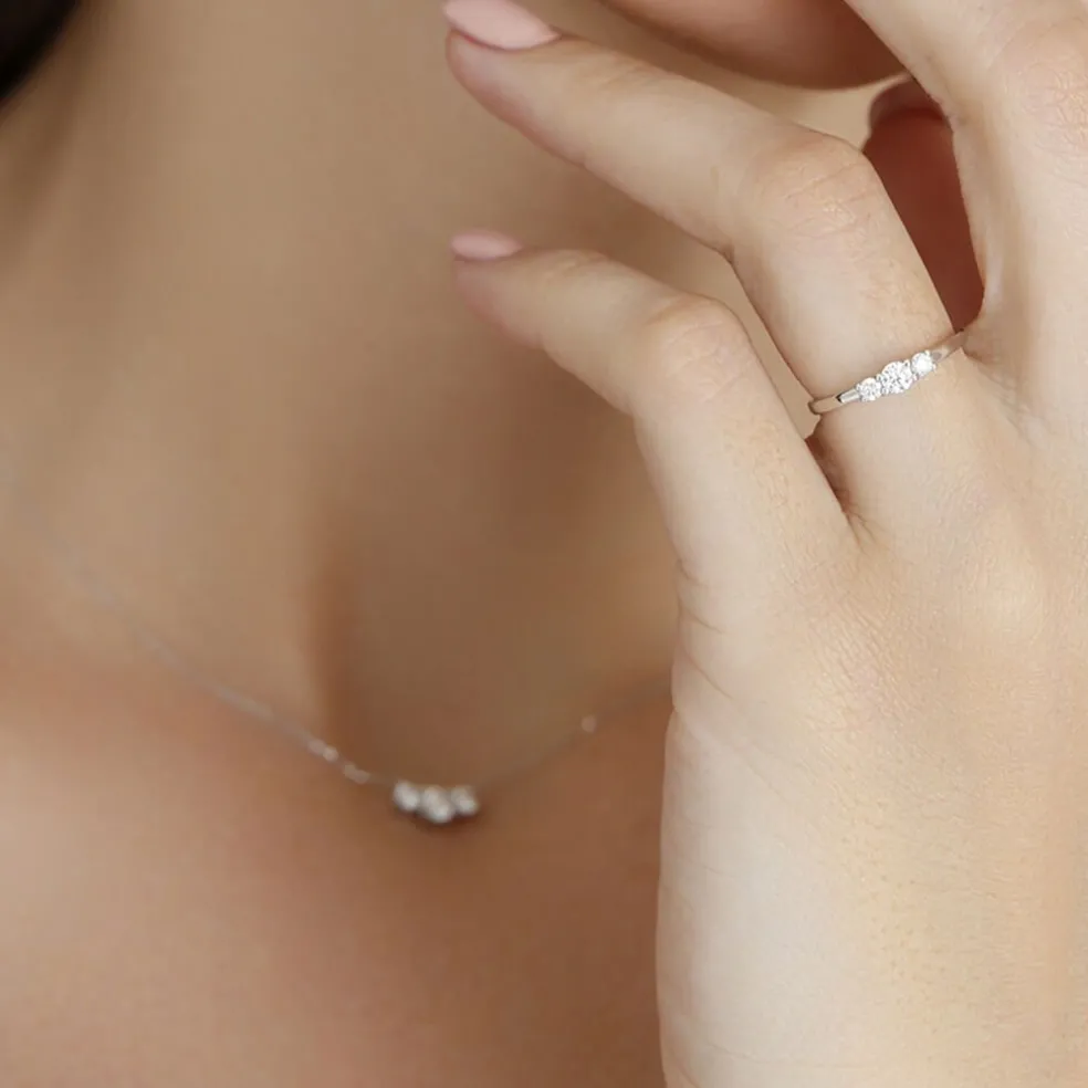 Bague Sabine Or Blanc Diamant