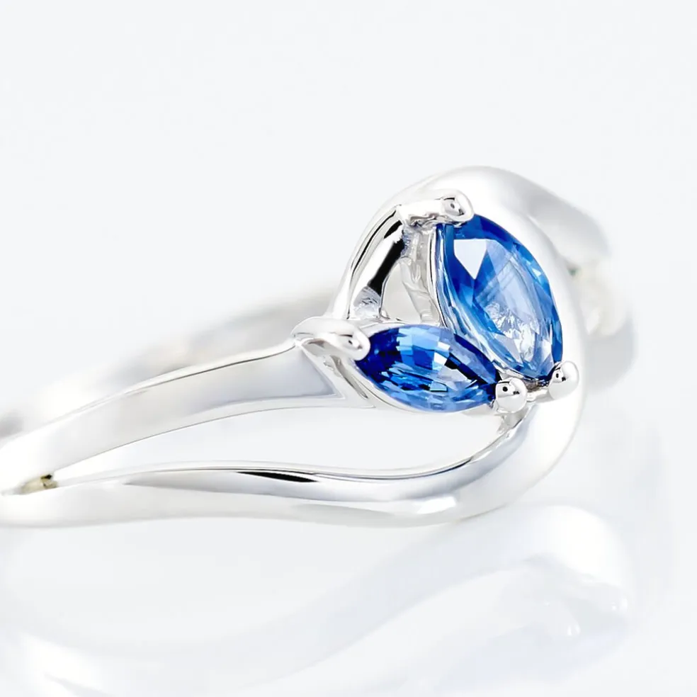 Bague Sakina Or Blanc Saphir