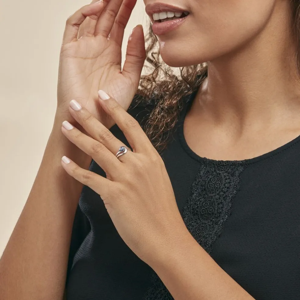 Bague Sakina Or Blanc Saphir