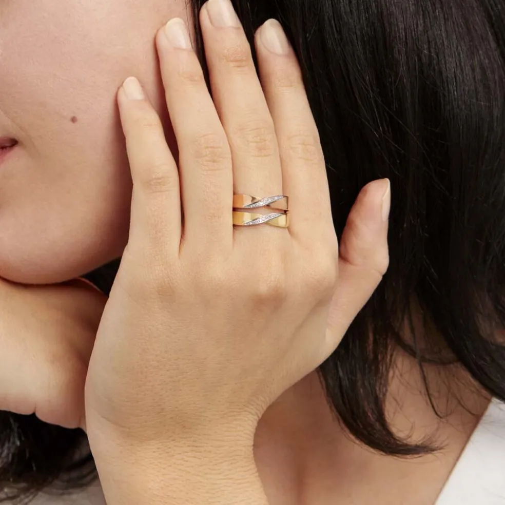 Bague Salima Or Bicolore Diamant