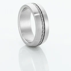 Bague Sam Acier Blanc