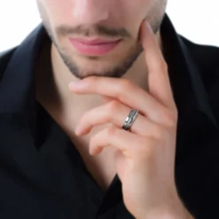 Bague Sam Acier Blanc