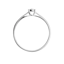 Bague Saranna Or Blanc Diamant Blanc