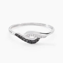 Bague Sculptural Or Blanc Diamant