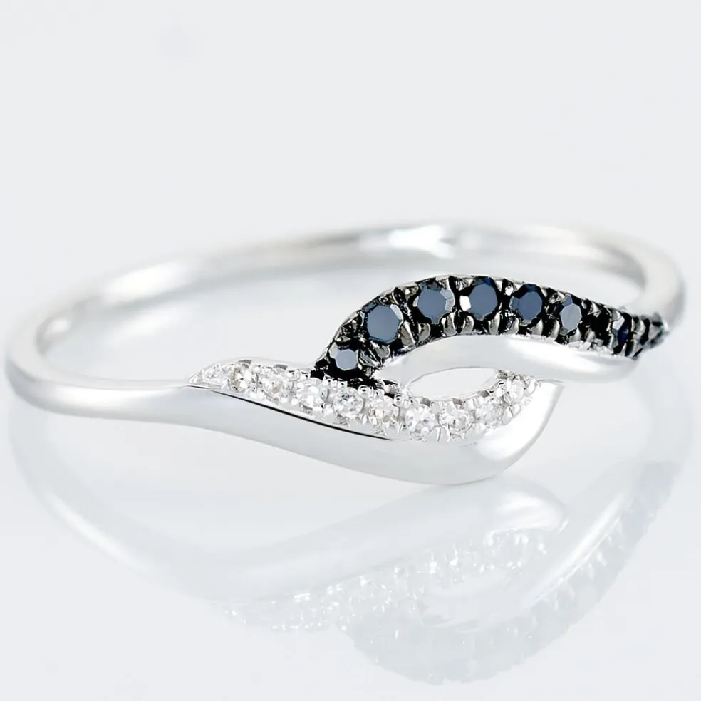Bague Sculptural Or Blanc Diamant
