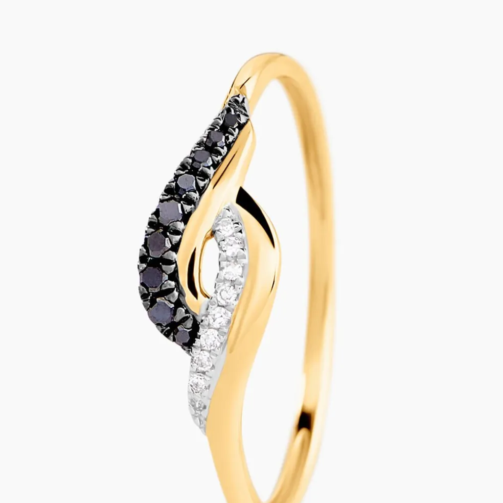 Bague Sculptural Or Jaune Diamant