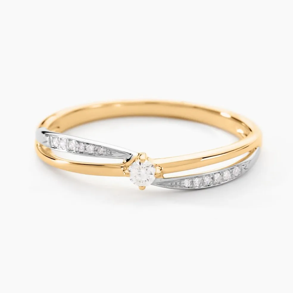 Bague Selene Or Bicolore Diamant