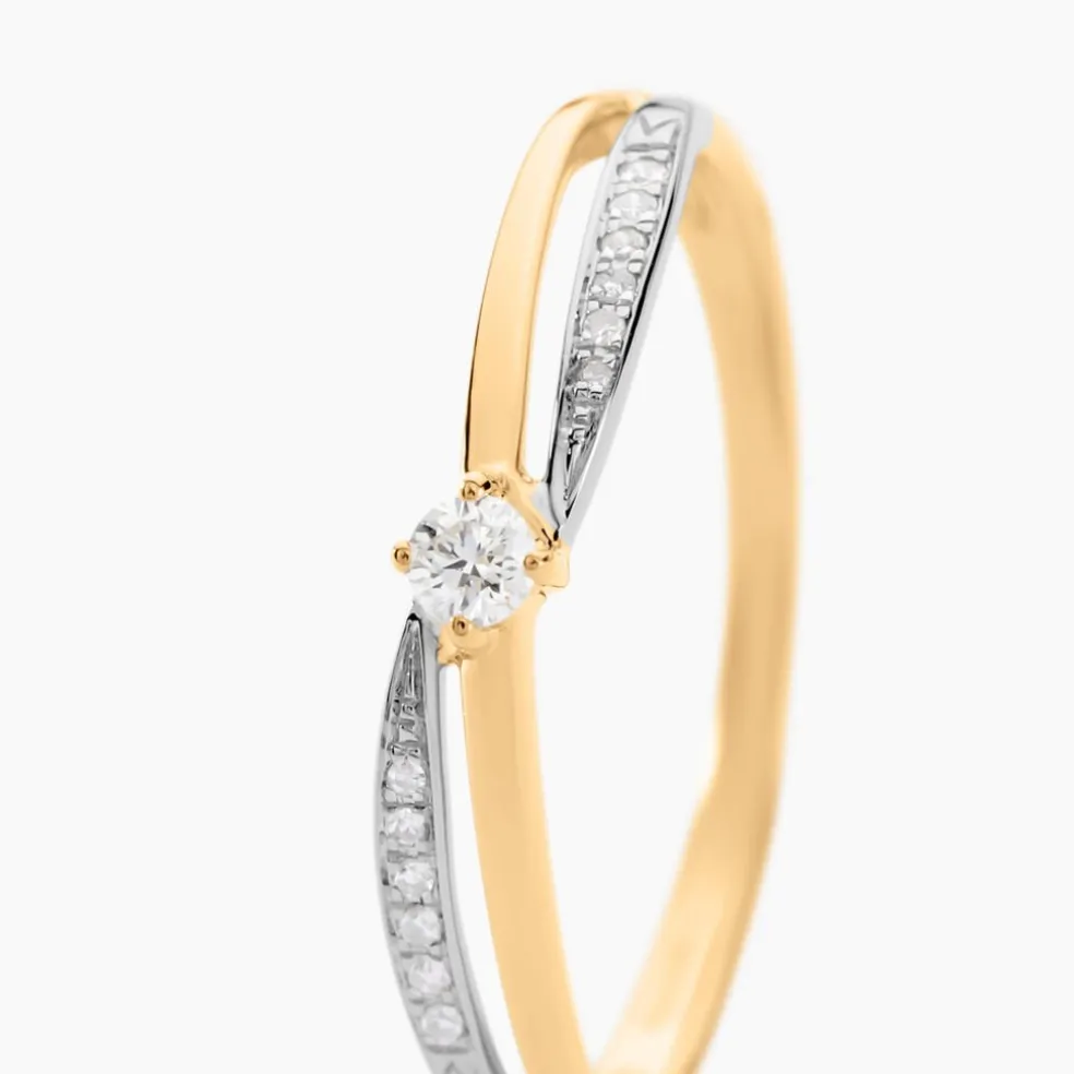 Bague Selene Or Bicolore Diamant