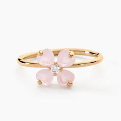 Bague Sendai Plaqué Or Jaune Oxyde De Zirconium