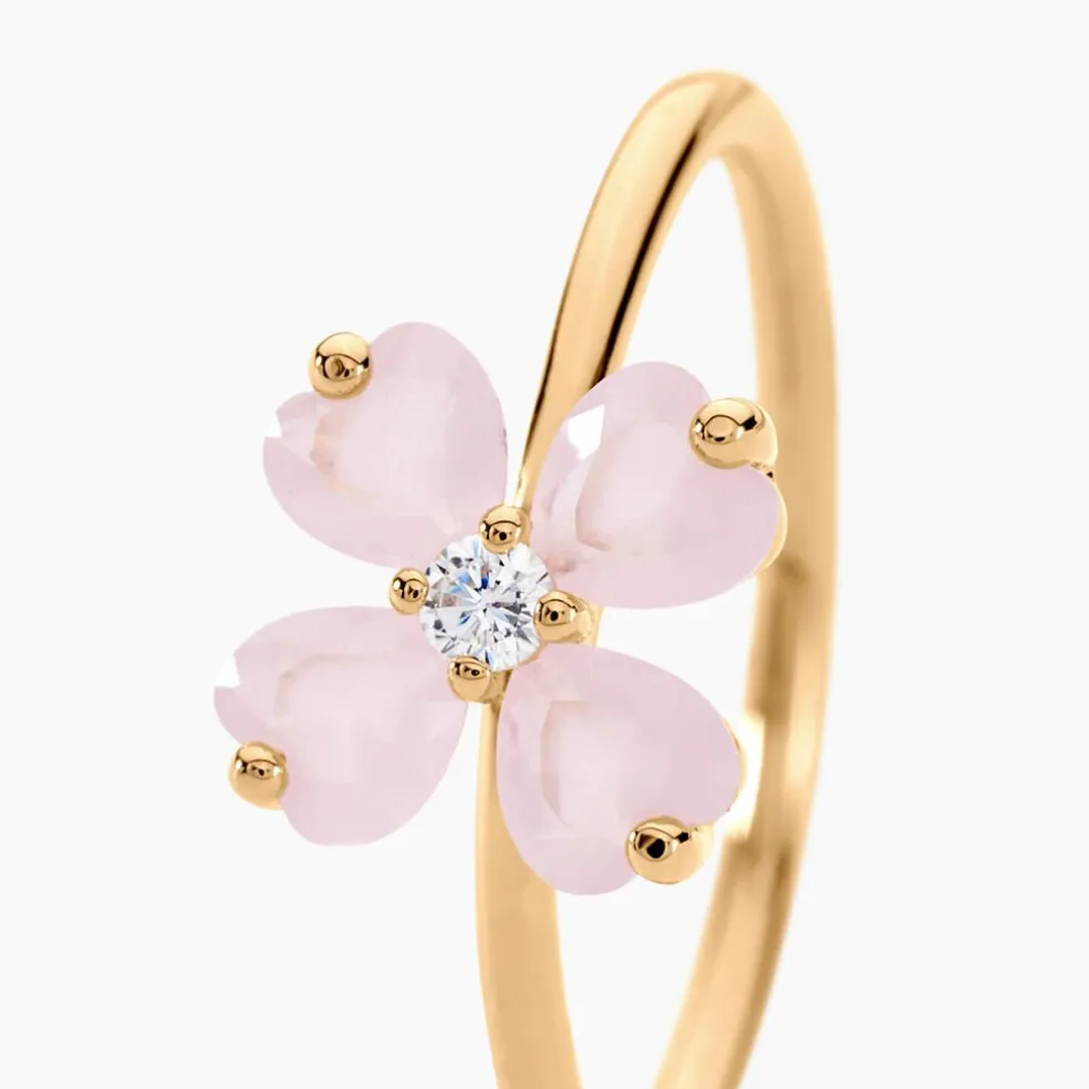 Bague Sendai Plaqué Or Jaune Oxyde De Zirconium