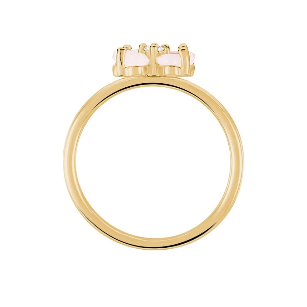 Bague Sendai Plaqué Or Jaune Oxyde De Zirconium