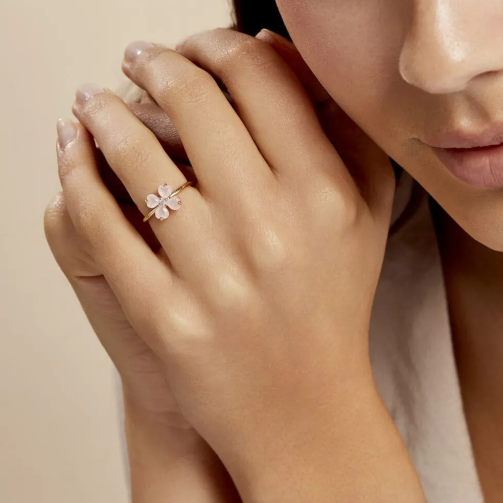 Bague Sendai Plaqué Or Jaune Oxyde De Zirconium