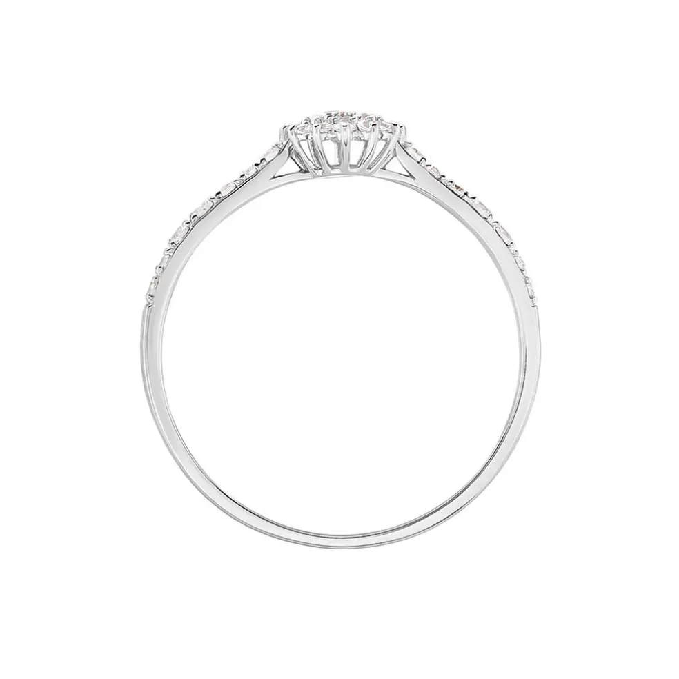 Bague Shin Or Blanc Oxyde De Zirconium