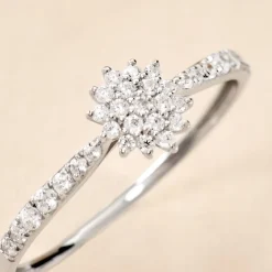 Bague Shin Or Blanc Oxyde De Zirconium