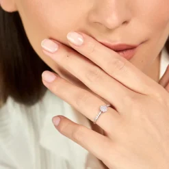 Bague Shin Or Blanc Oxyde De Zirconium