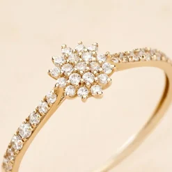 Bague Shin Or Jaune Oxyde De Zirconium