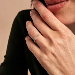 Bague Shin Or Jaune Oxyde De Zirconium