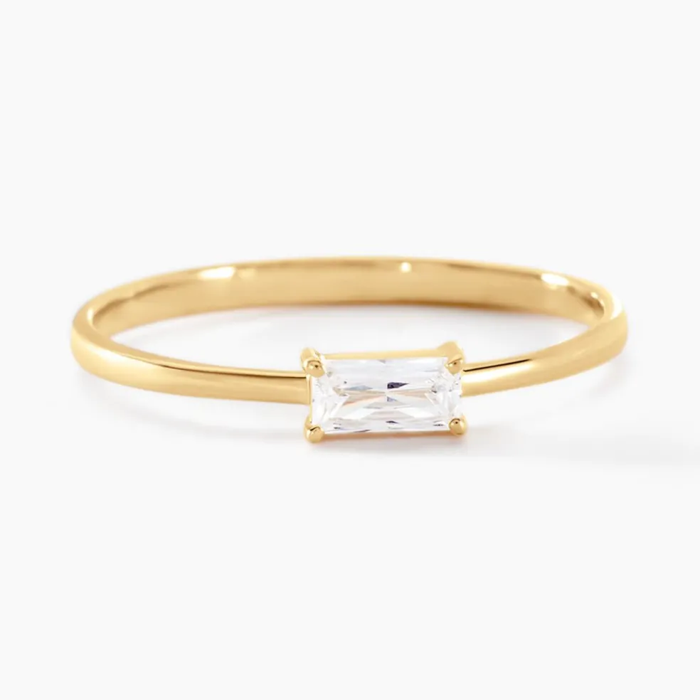 Bague Shiny Garden Or Jaune Oxyde De Zirconium