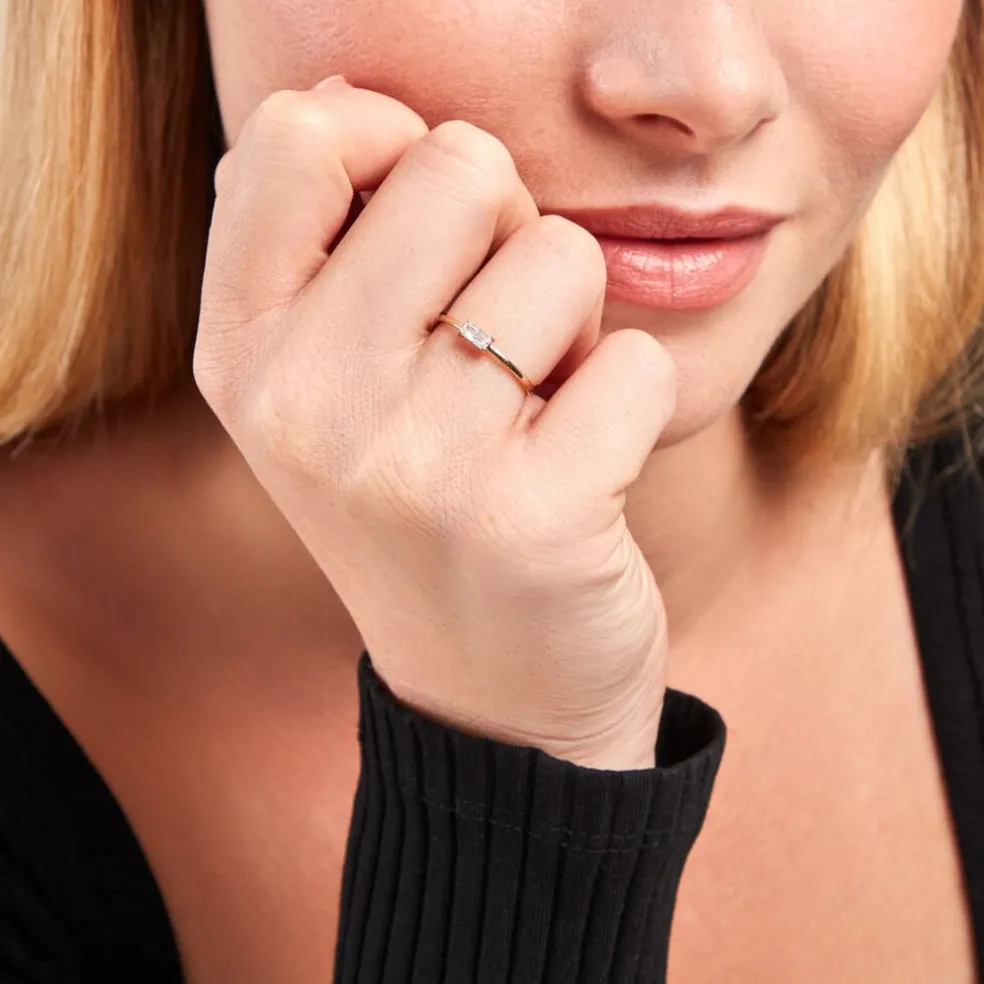 Bague Shiny Garden Or Jaune Oxyde De Zirconium