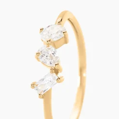 Bague Shiny Garden Or Jaune Oxyde De Zirconium