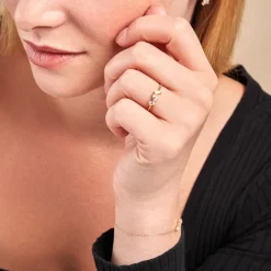 Bague Shiny Garden Or Jaune Oxyde De Zirconium