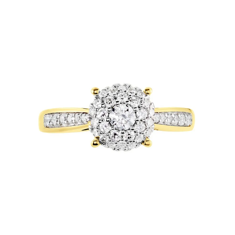 Bague Shirlene Ld Or Jaune Diamant Synthétique