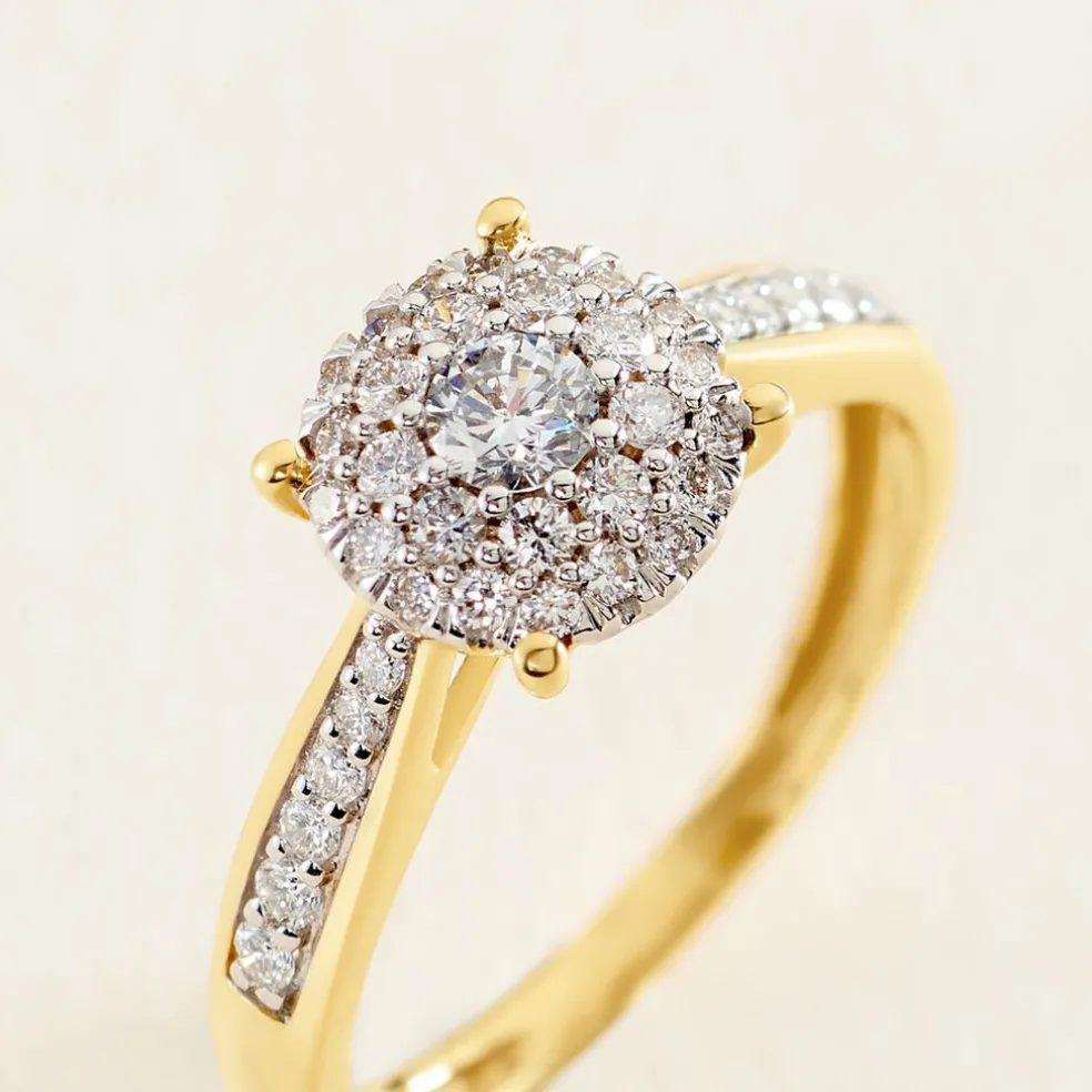 Bague Shirlene Ld Or Jaune Diamant Synthétique