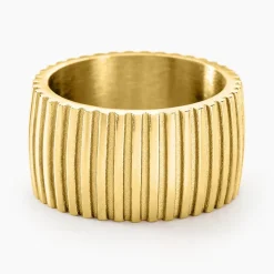 Bague Sicily Acier Doré