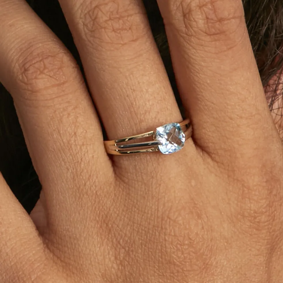 Bague Sidoine Or Bicolore Topaze