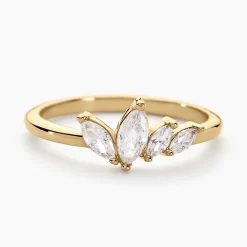 Bague Siona Plaque Or Jaune Oxyde De Zirconium