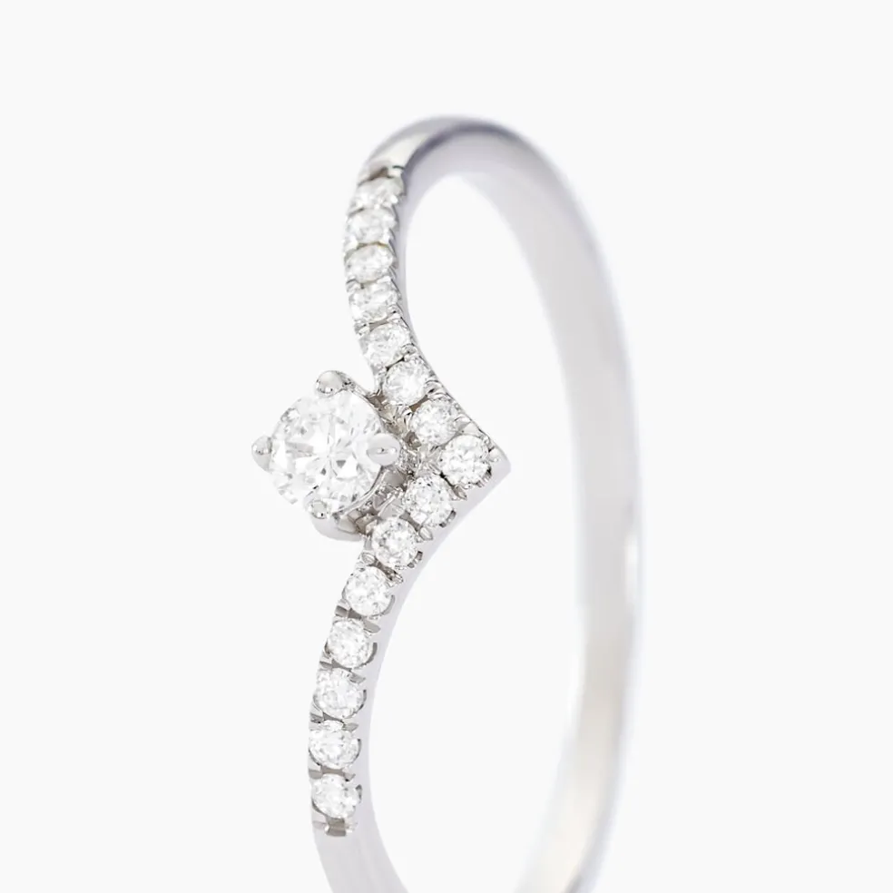 Bague Sirius Or Blanc Diamant Synthétique
