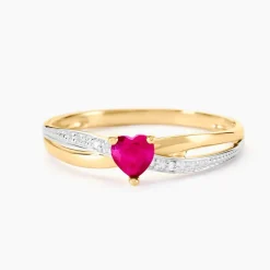 Bague Skylar Or Bicolore Rubis Diamant
