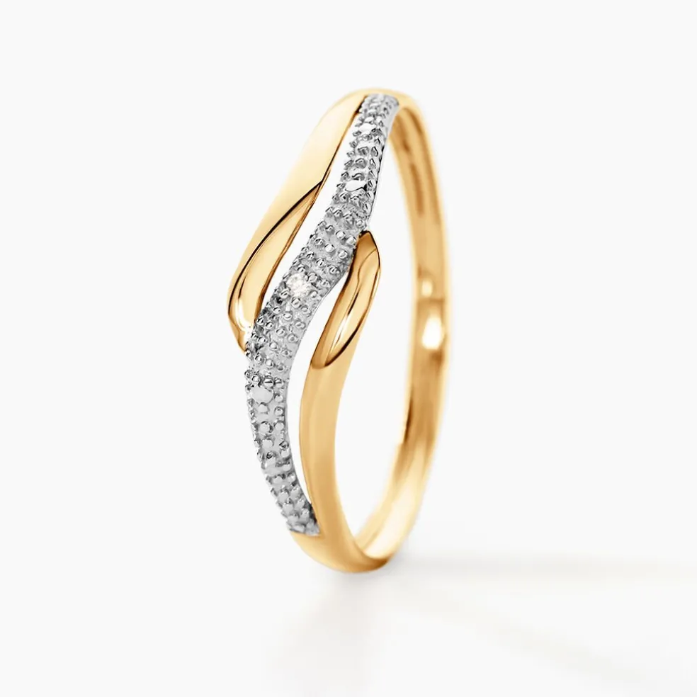 Bague Smeralda Or Bicolore Diamant